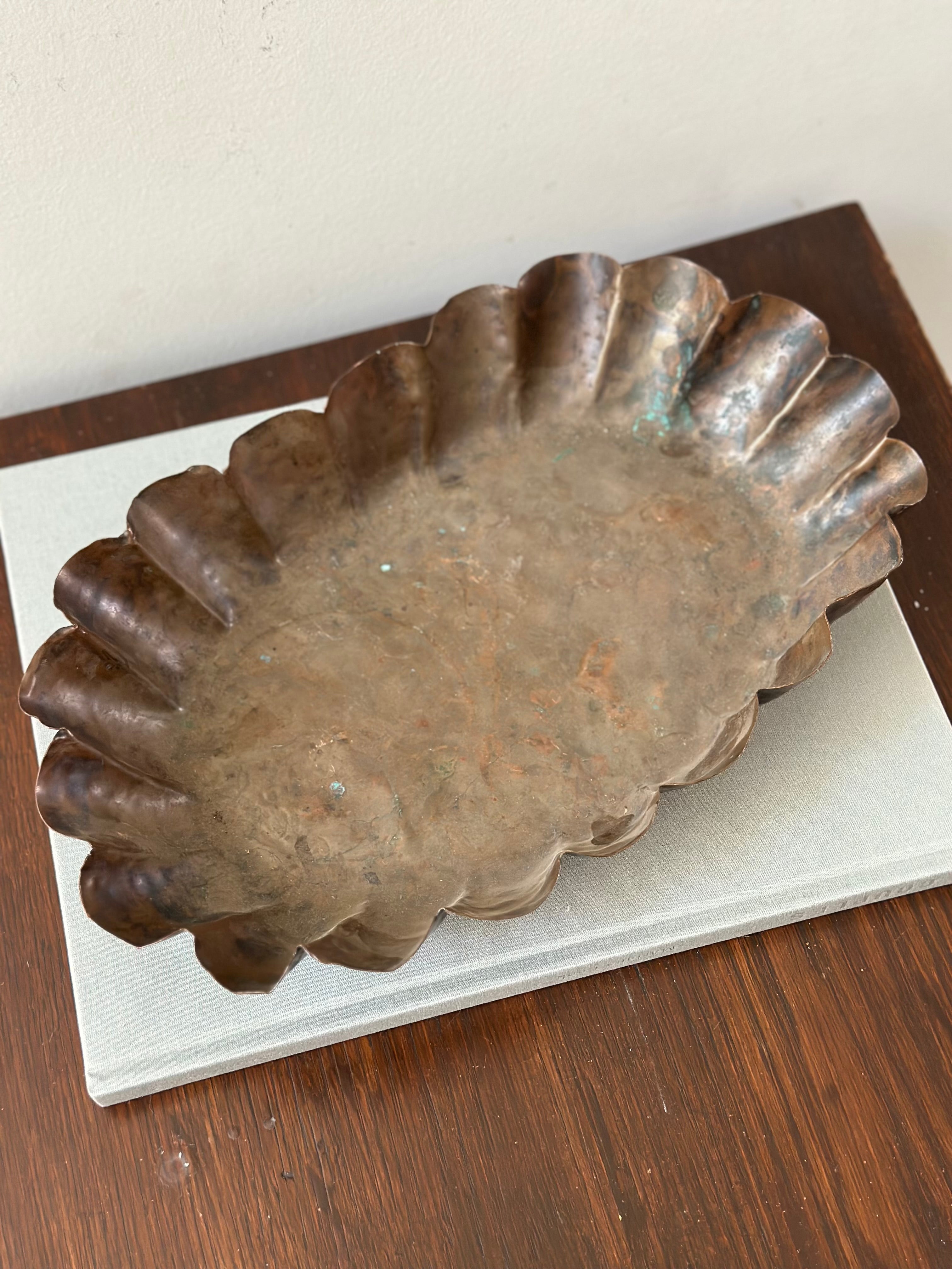 Hand Molded Copper Trinket Dish