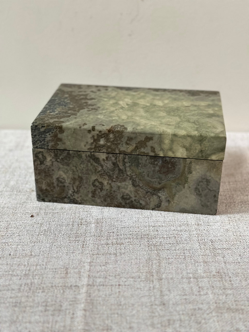 Green Faux Marble Trinket Box