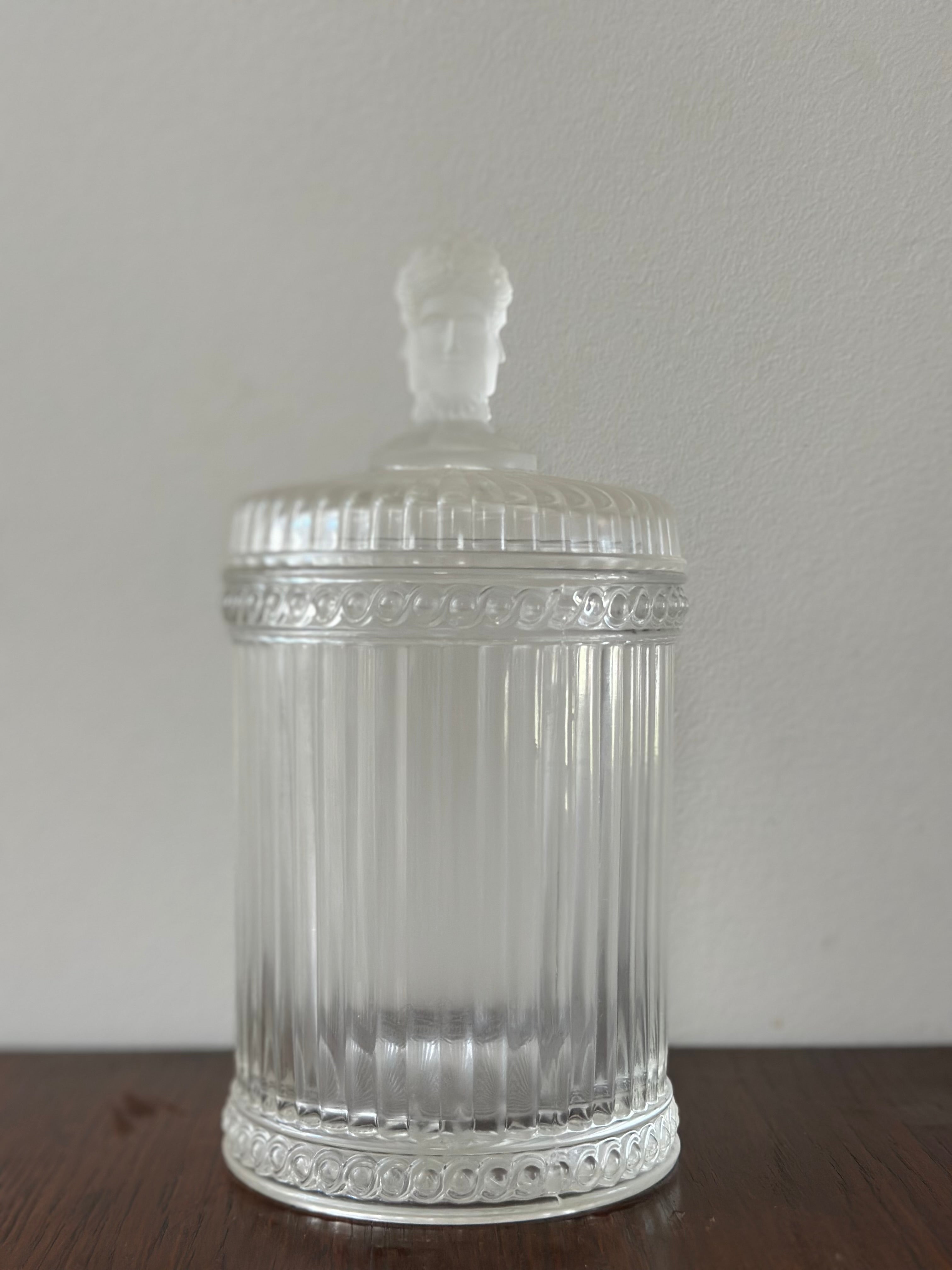 Vintage Three Faces Lidded Jar