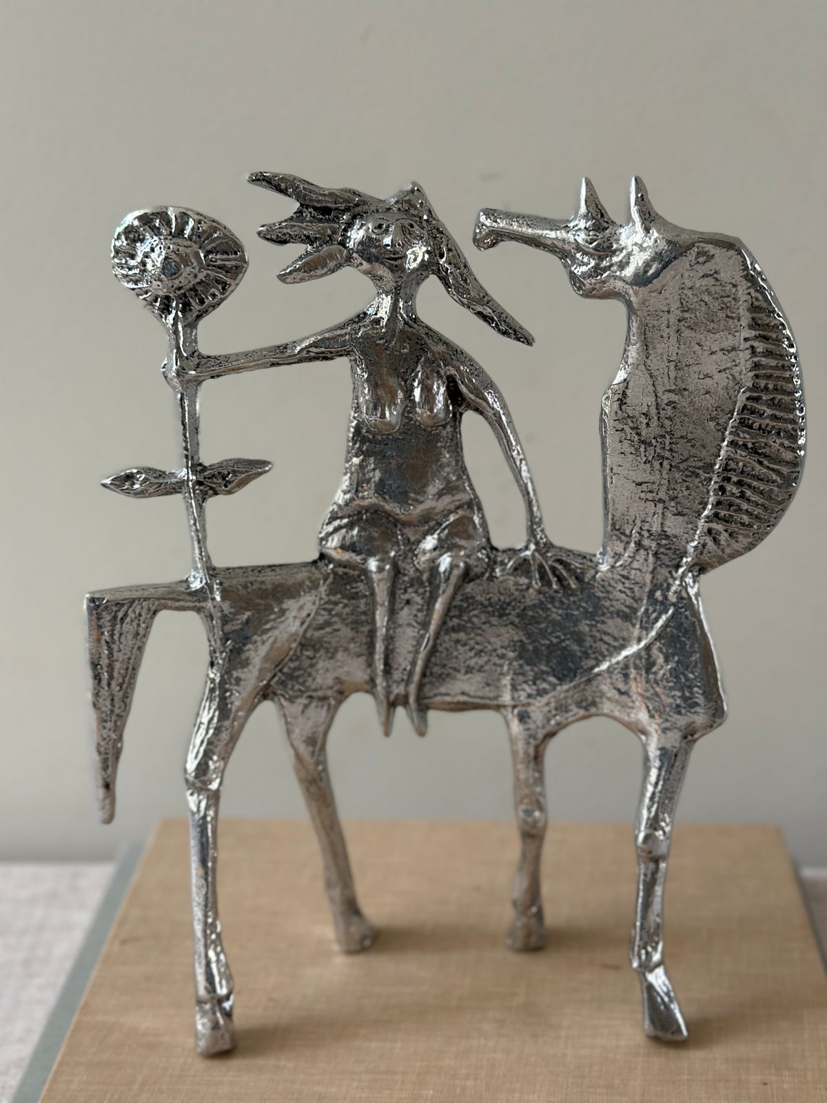 Vintage Don DRUMM Aluminum Sculpture, Lady Godiva