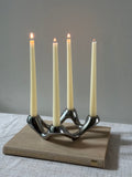 Chrome Sculptural Candle Holder