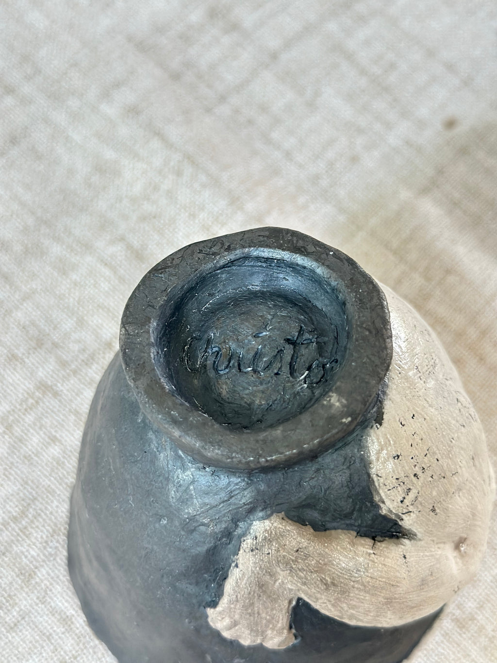 Vintage Studio Pottery with Figurative Frieze