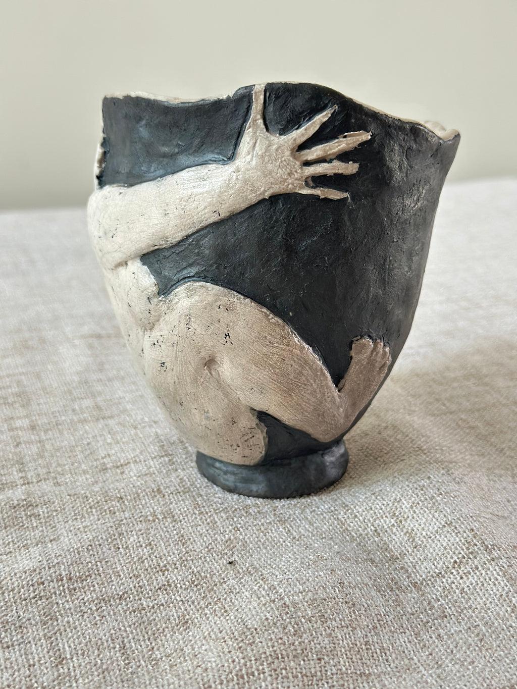 Vintage Studio Pottery with Figurative Frieze