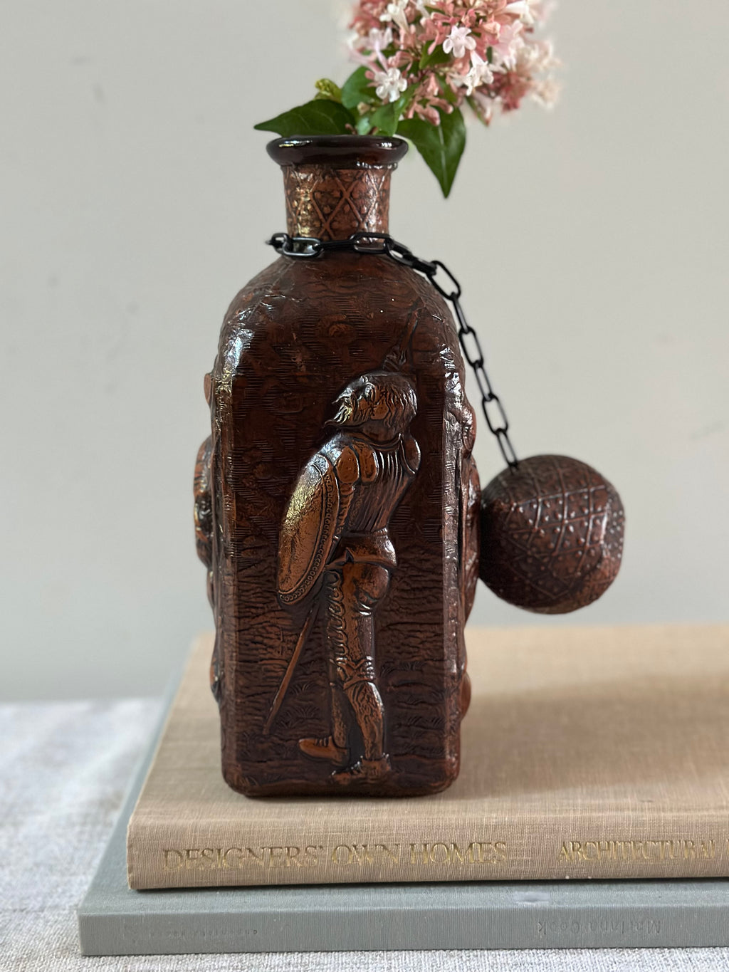 Vintage Leather Wrapped Don Quixote Decanter
