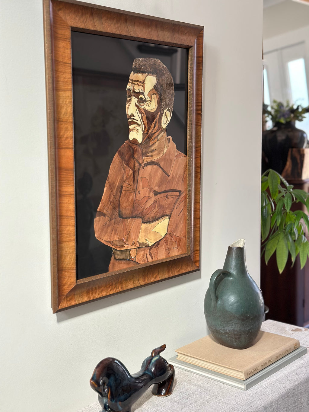 Original Contemplative Man Painting by Virginia Bryson