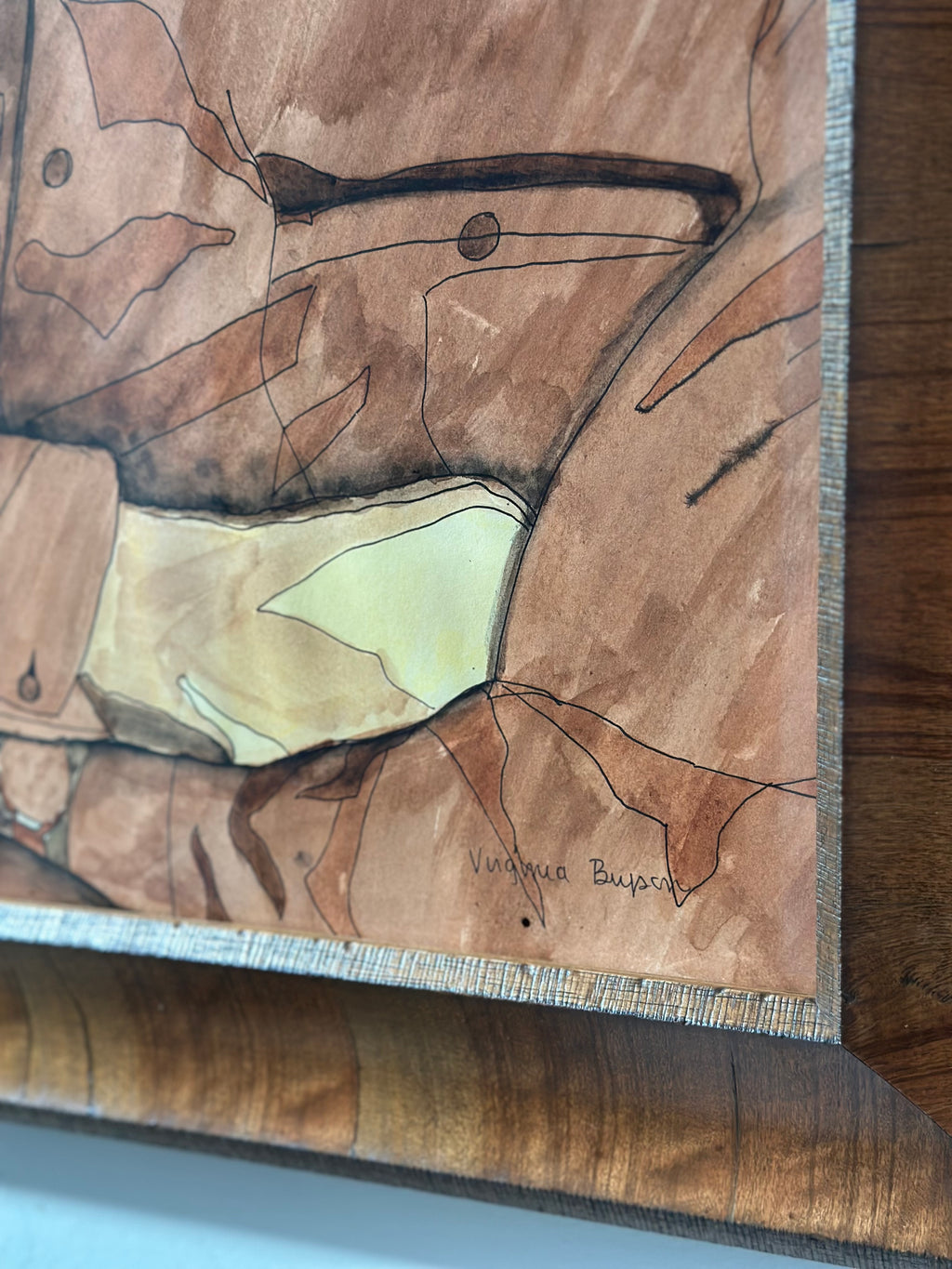 Original Contemplative Man Painting by Virginia Bryson