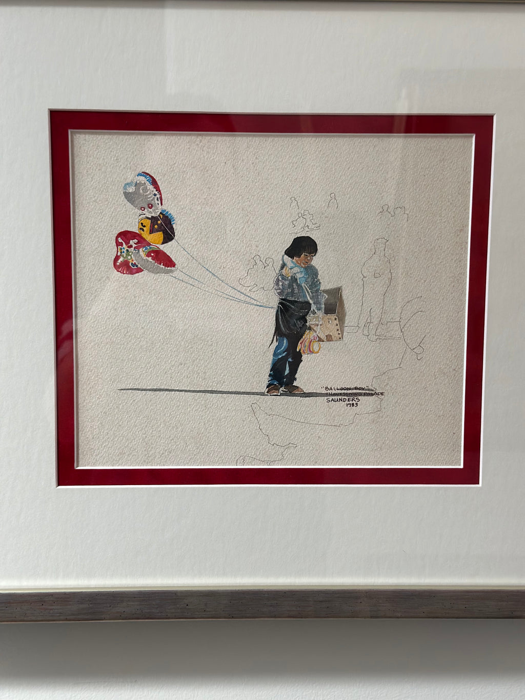 "Balloon Boy" — Thanksgiving Parade, Saunders, 1983 Original Art