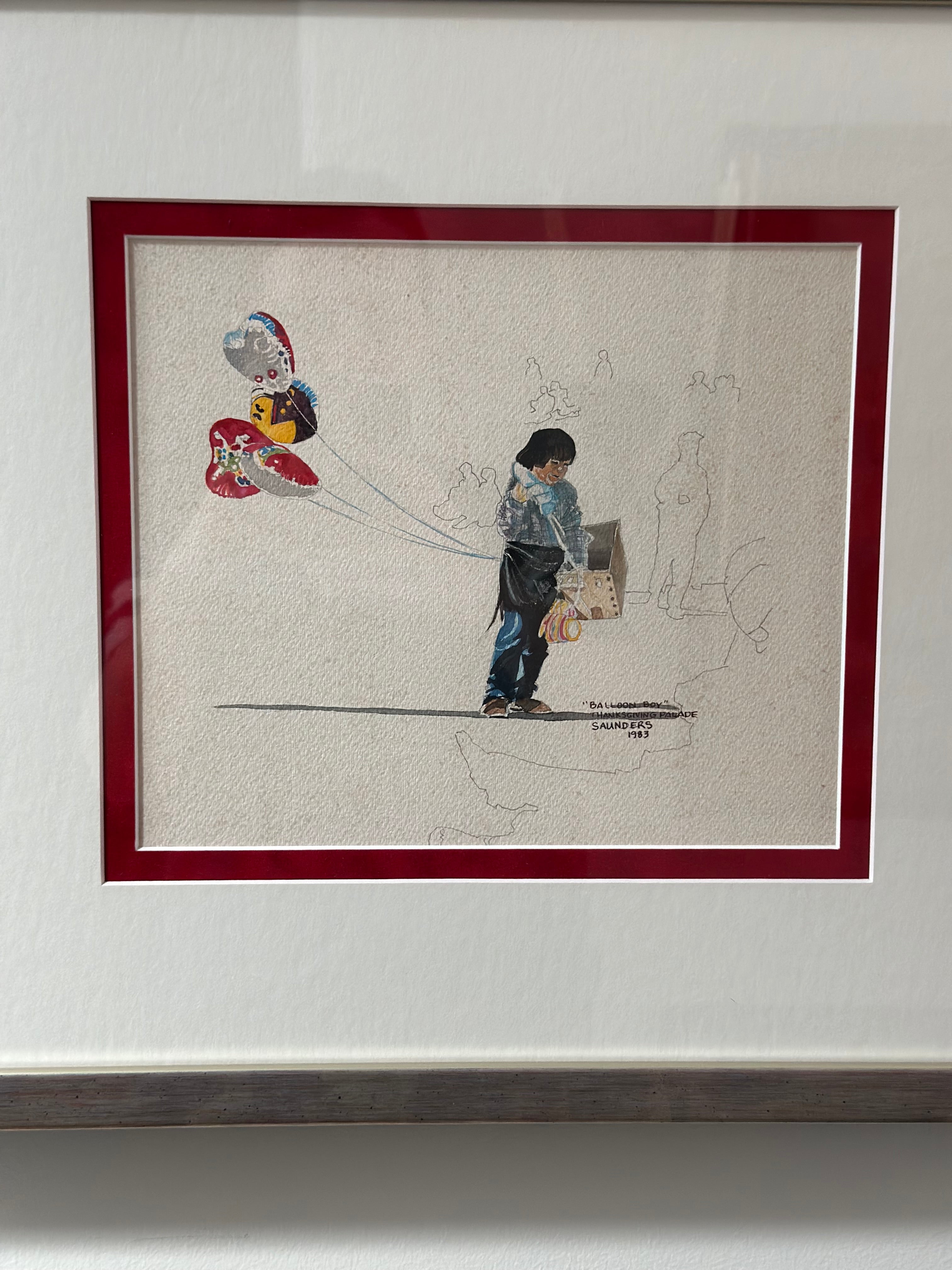 "Balloon Boy" — Thanksgiving Parade, Saunders, 1983 Original Art