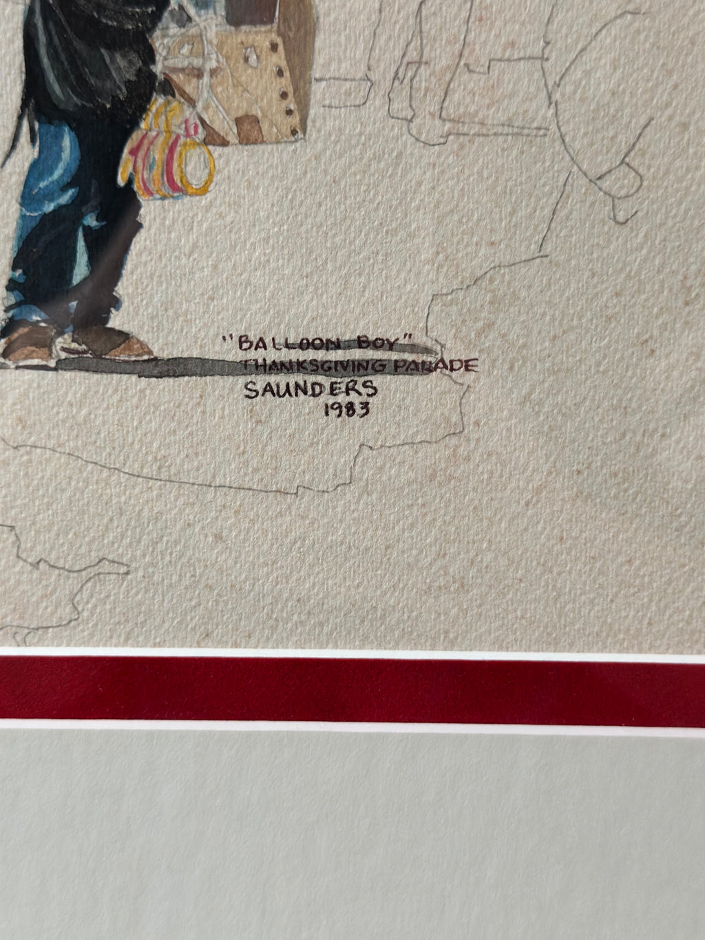 "Balloon Boy" — Thanksgiving Parade, Saunders, 1983 Original Art