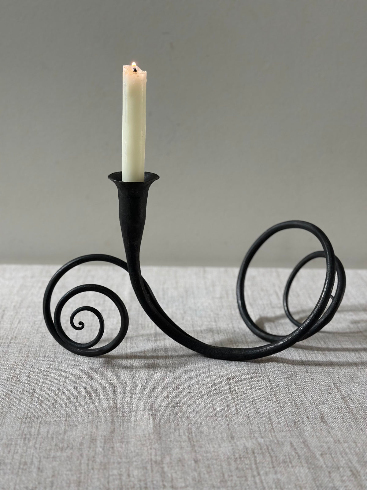 Wrought Iron Spiral Candlestick