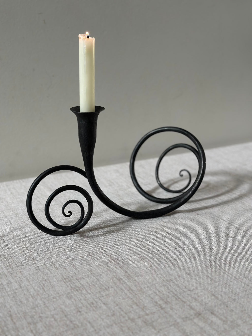 Wrought Iron Spiral Candlestick