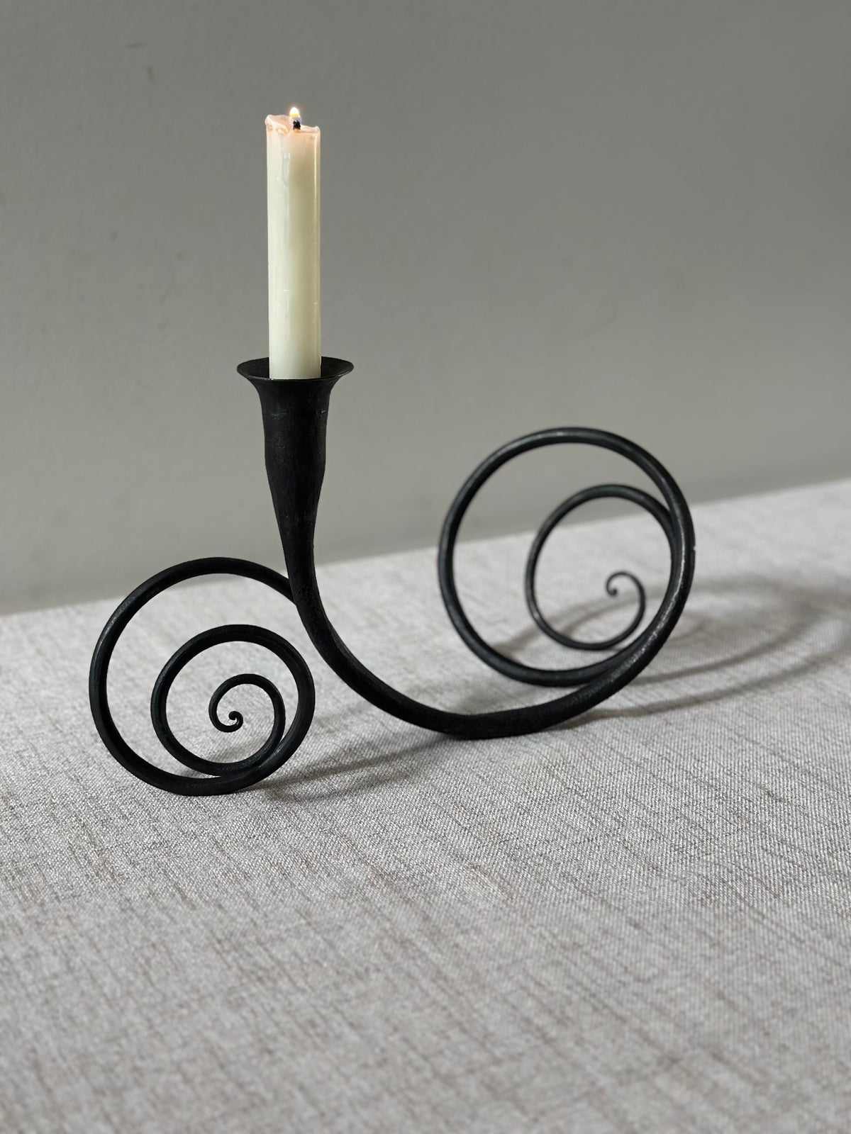 Wrought Iron Spiral Candlestick
