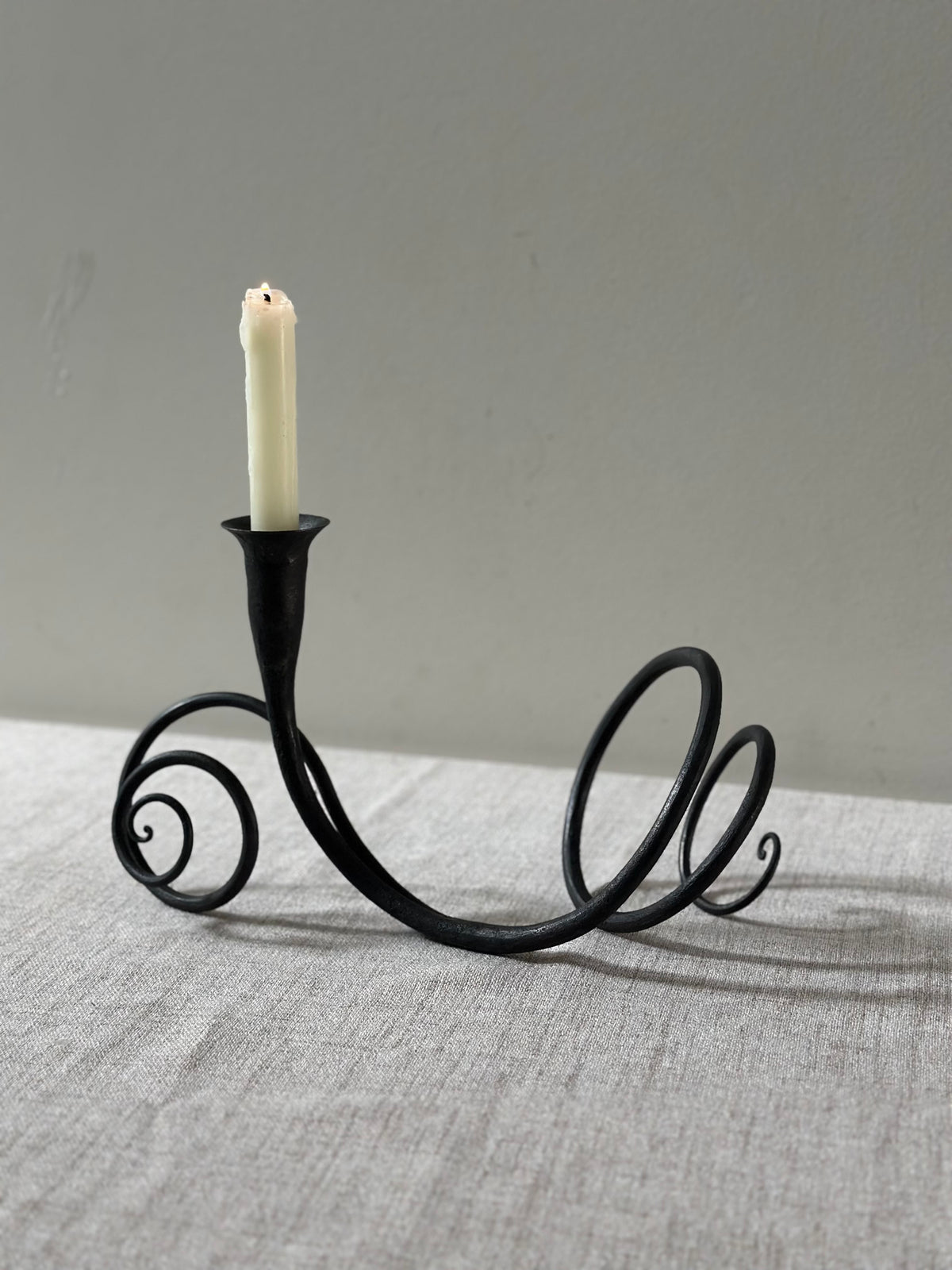 Wrought Iron Spiral Candlestick