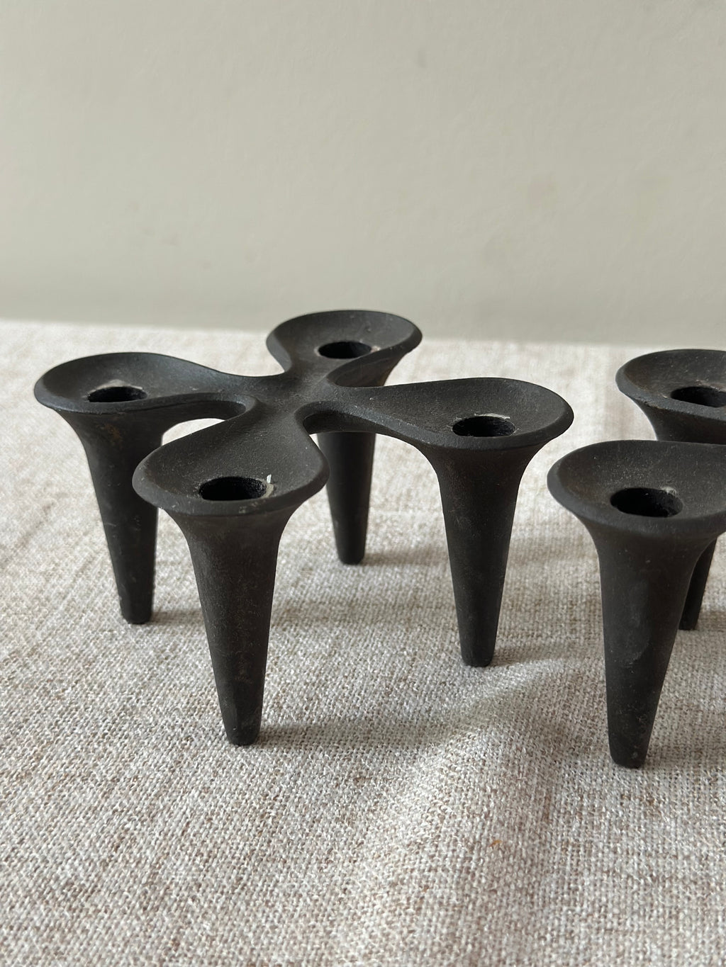 Vintage Dansk Iron Candle Holders