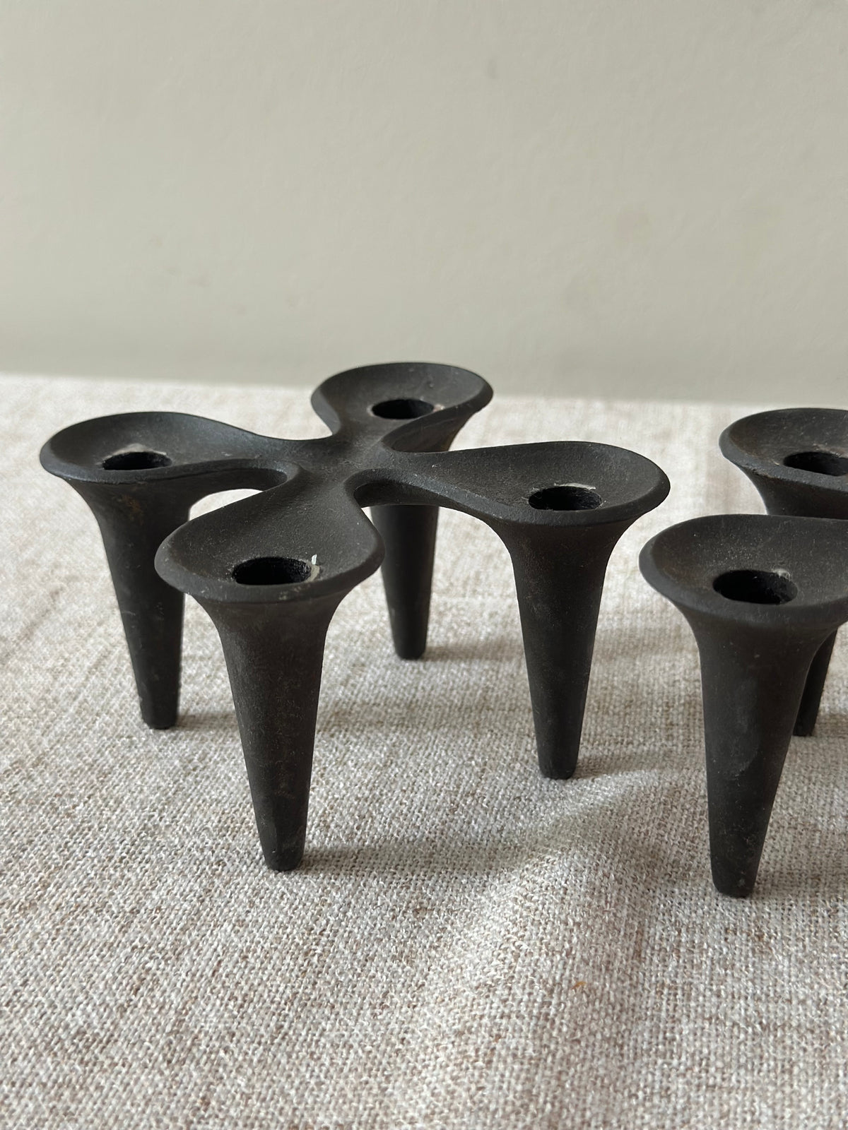 Vintage Dansk Iron Candle Holders