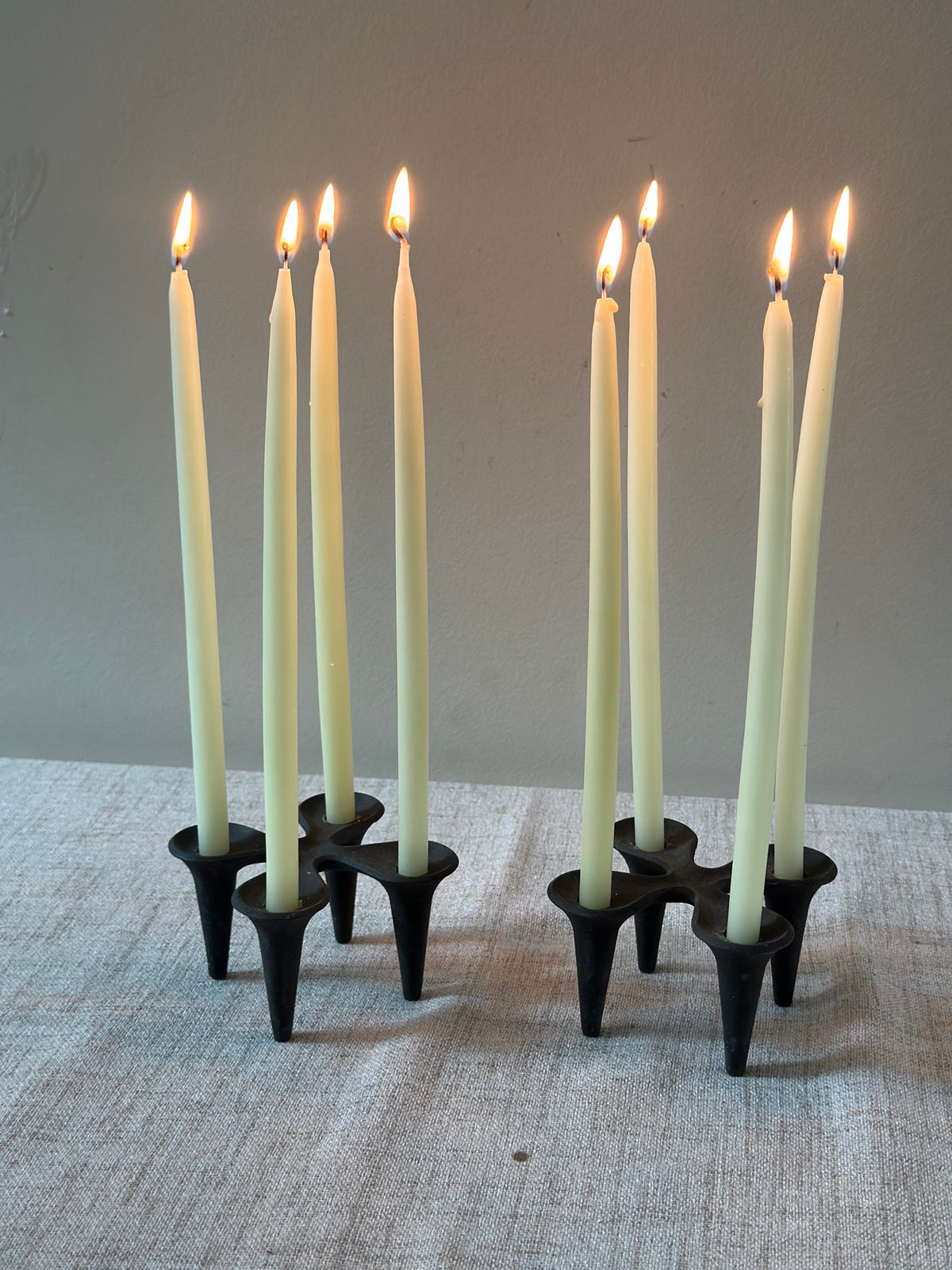 Vintage Dansk Iron Candle Holders