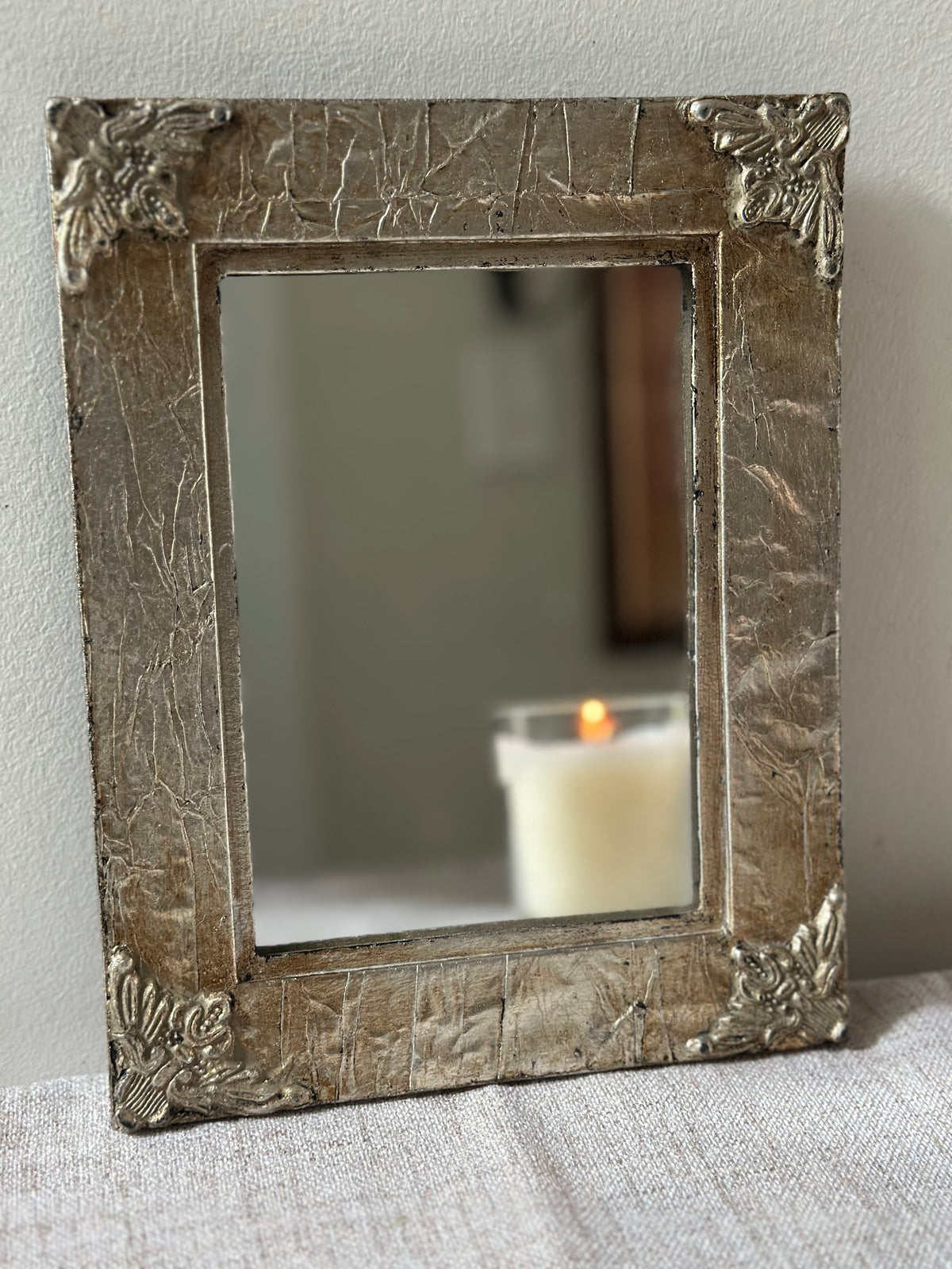 Silver Gilt Wood Mirror