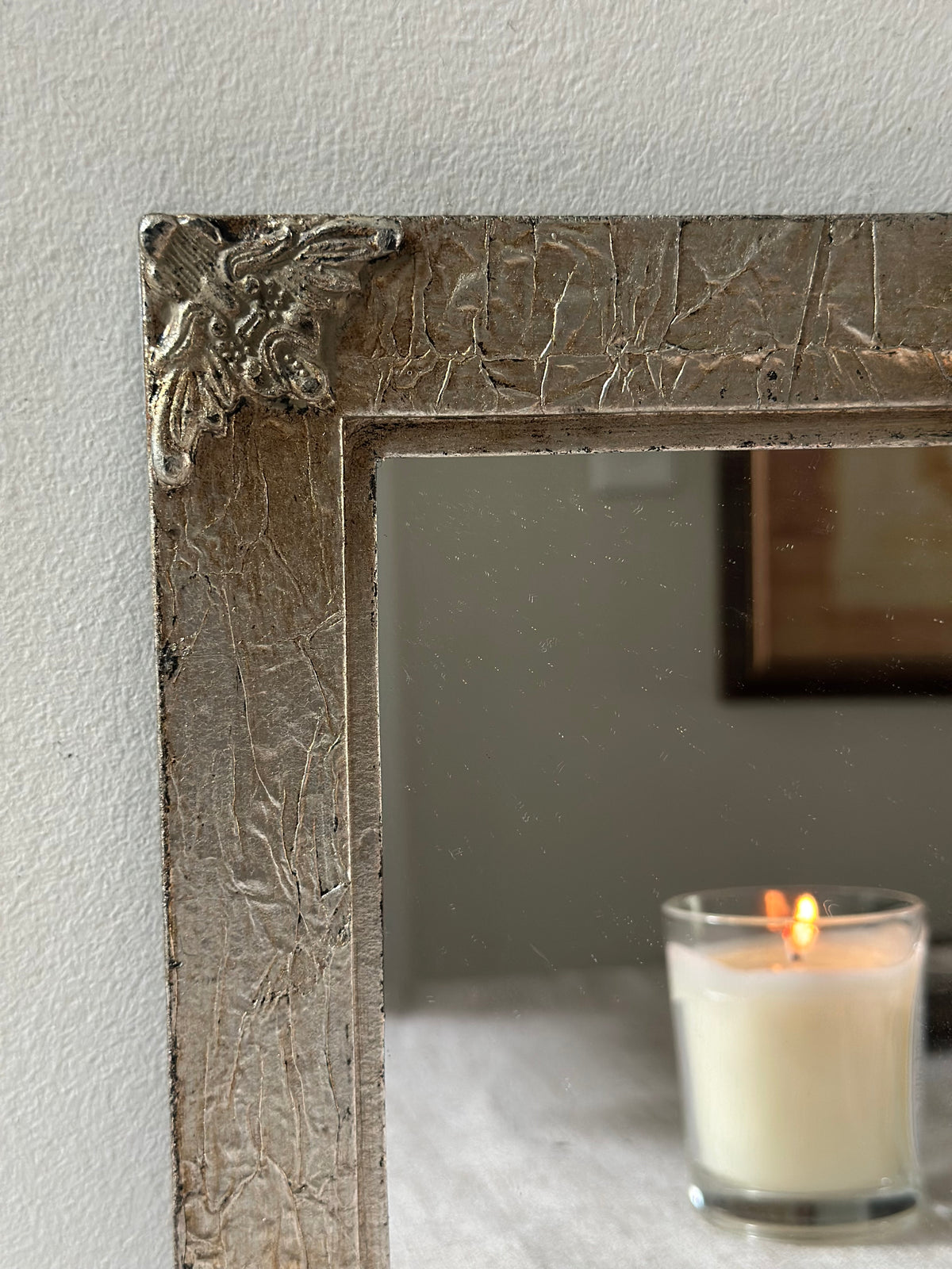 Silver Gilt Wood Mirror