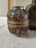 Sino-Tibetan Mixed Metal Jar with Applied Bird Motifs