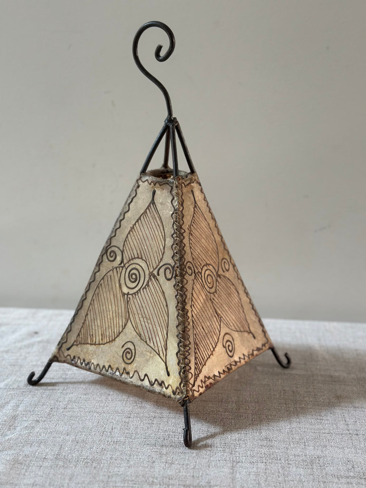 Moroccan Hand-Painted Pyramid Lantern