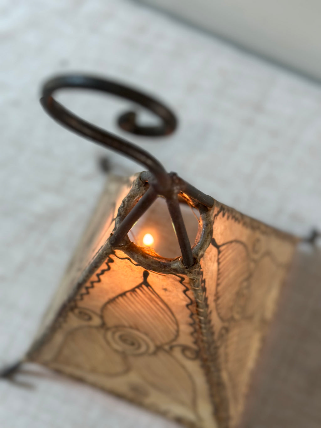 Moroccan Hand-Painted Pyramid Lantern