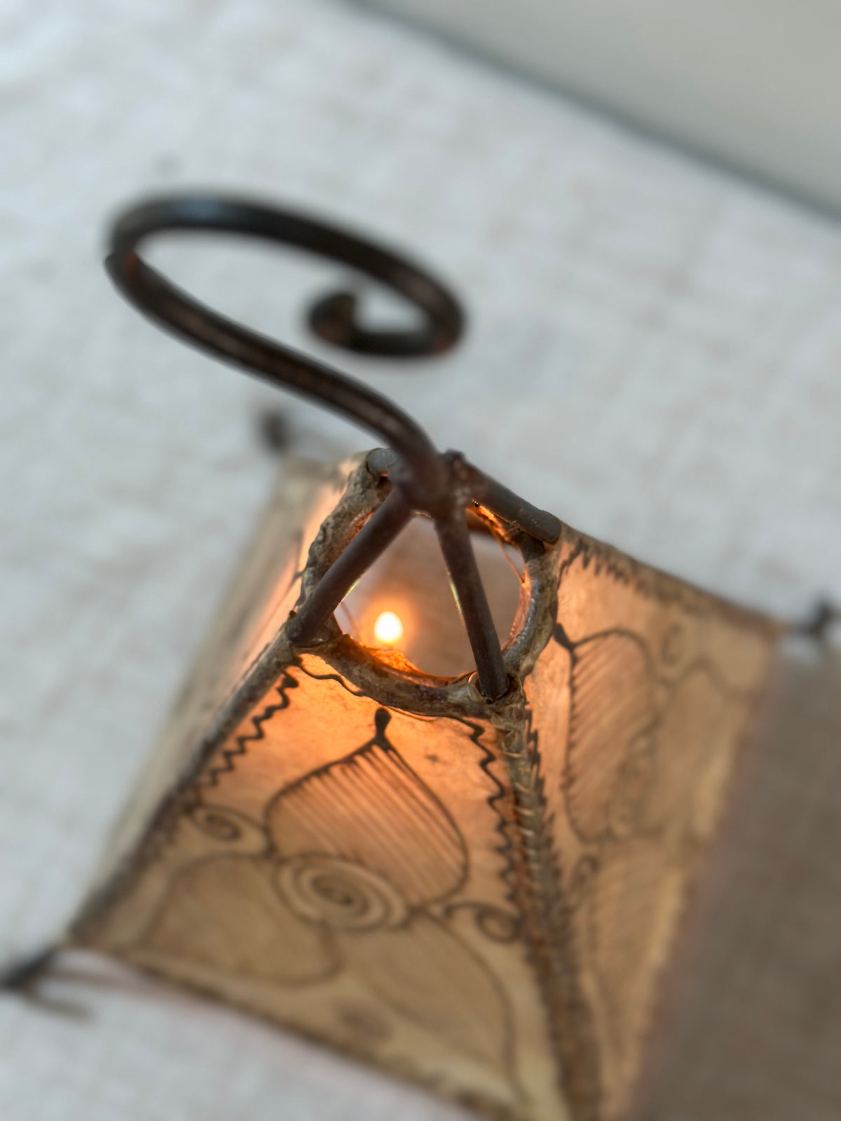 Moroccan Hand-Painted Pyramid Lantern