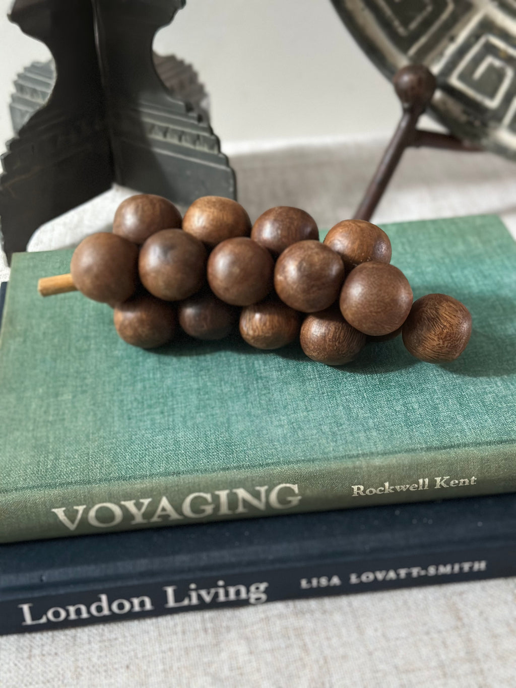 Vintage Wooden Grape Cluster