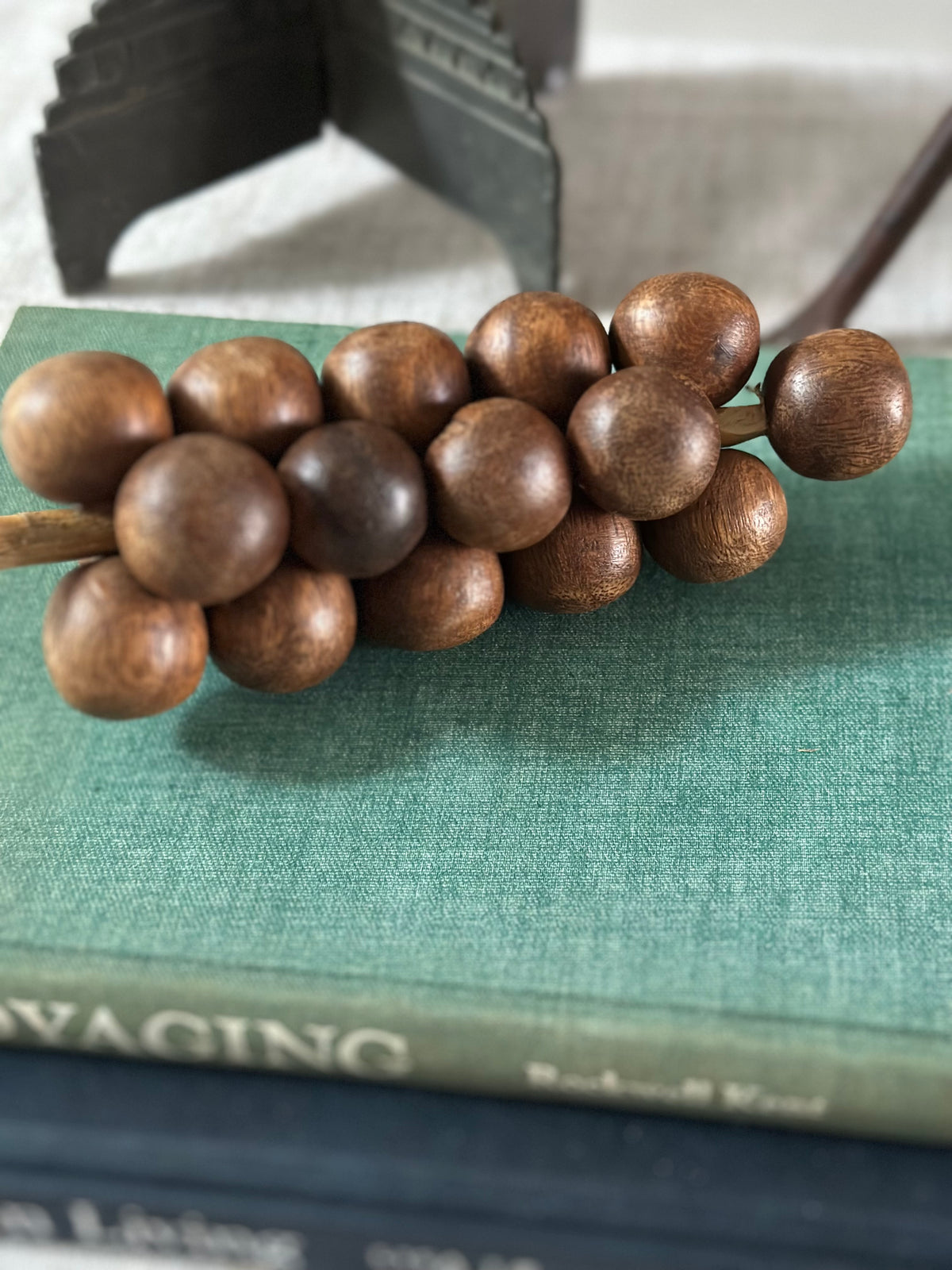 Vintage Wooden Grape Cluster