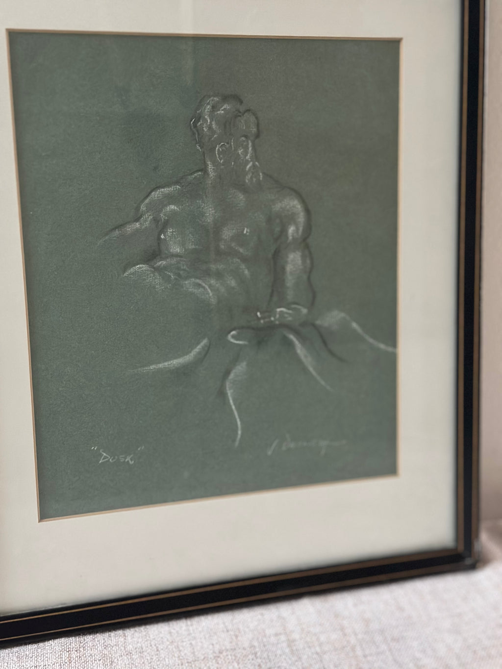 "Dusk" Original Signed Chalk Drawing