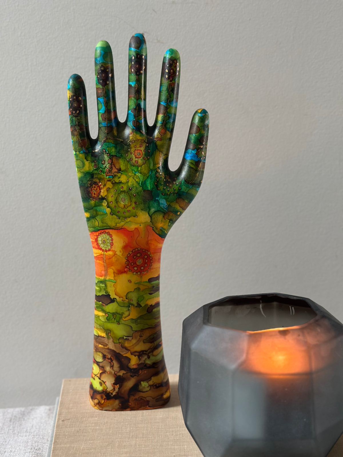 Hand Painted Vintage Glove Mold