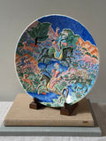 Vintage Hand Painted Ceramic Charger