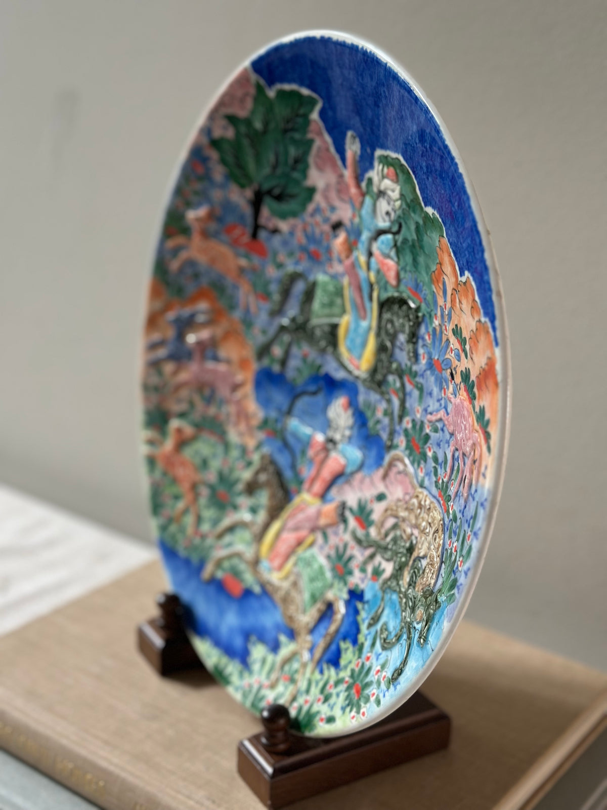 Vintage Hand Painted Ceramic Charger