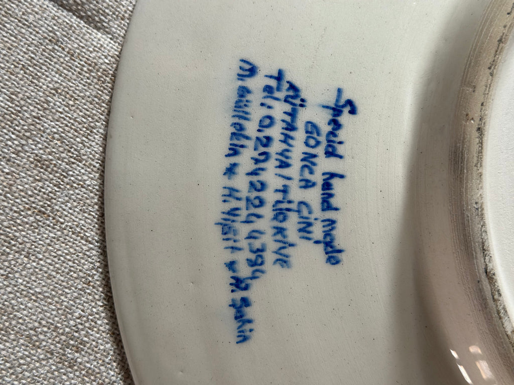 Vintage Hand Painted Ceramic Charger