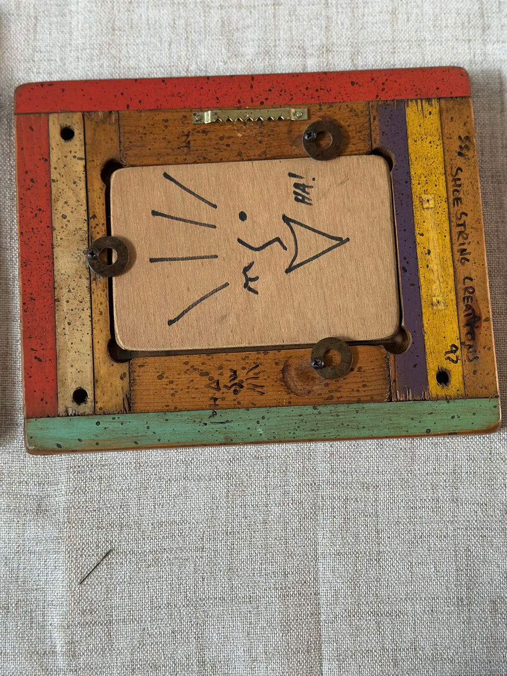 Pair of Vintage Folk Art Wooden Frames