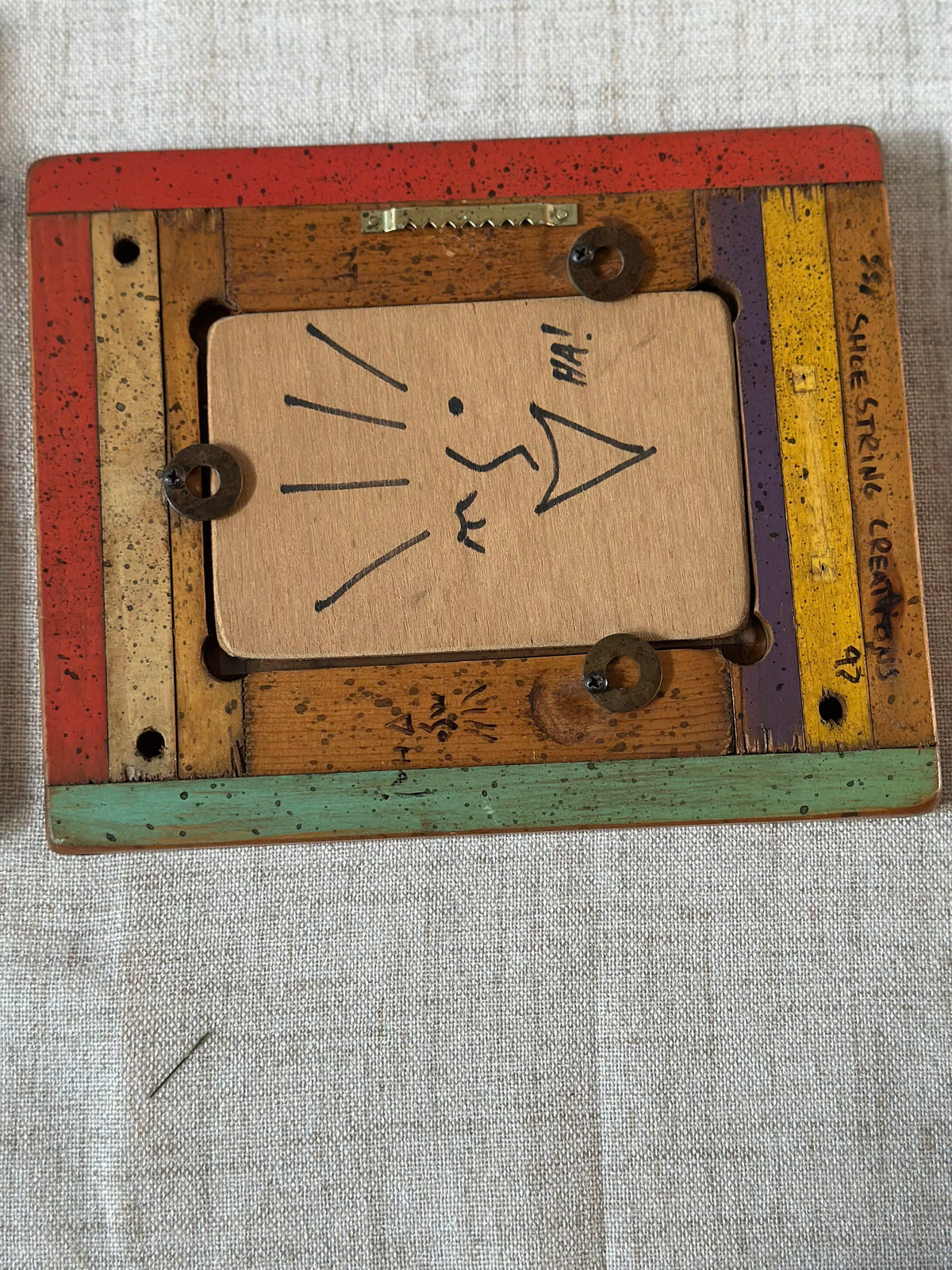Pair of Vintage Folk Art Wooden Frames