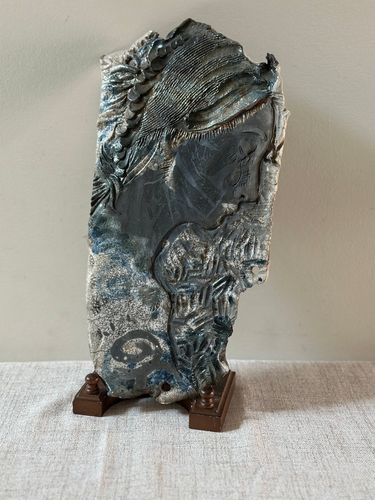 Studio Pottery Female Relief Plaque