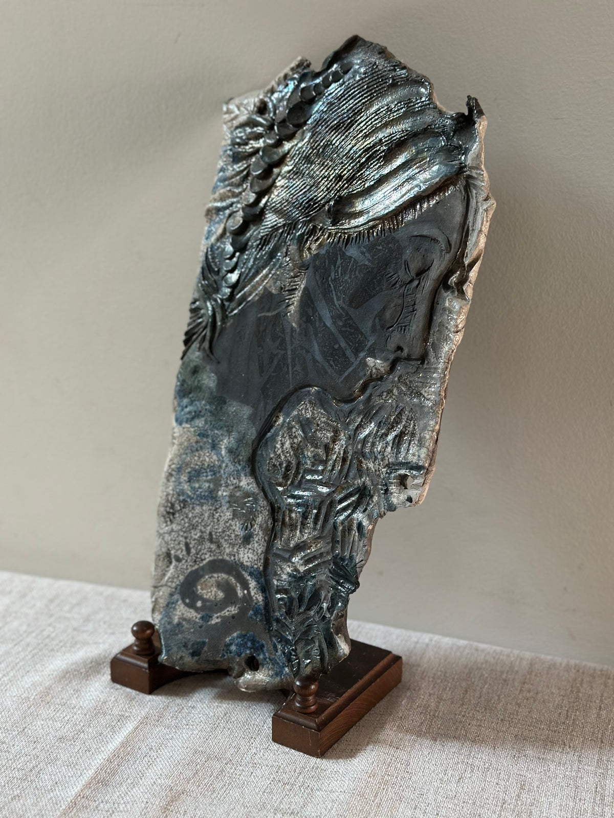 Studio Pottery Female Relief Plaque