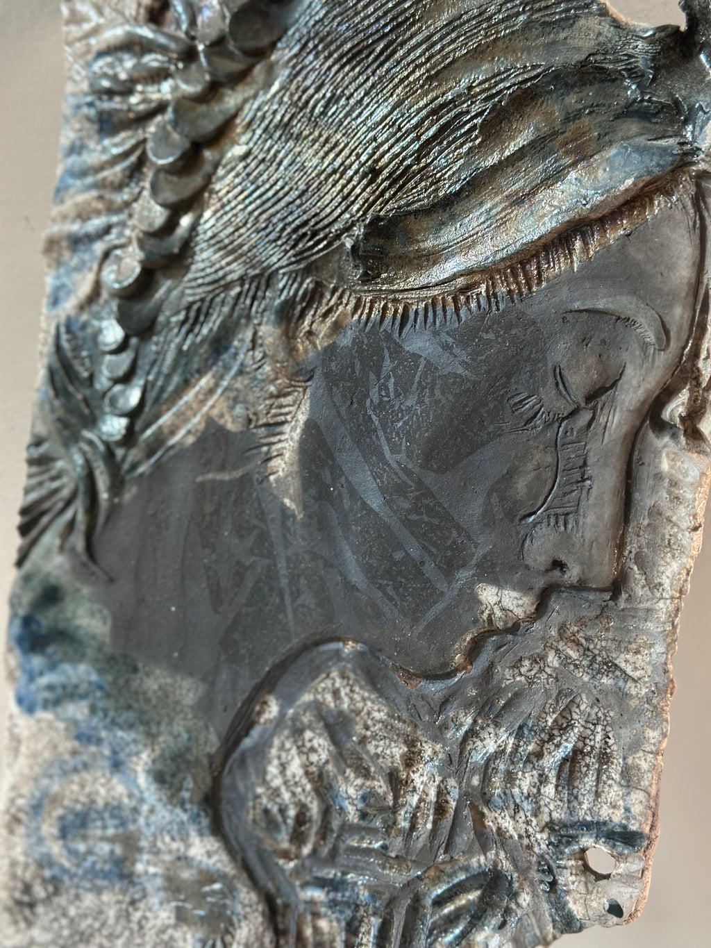Studio Pottery Female Relief Plaque