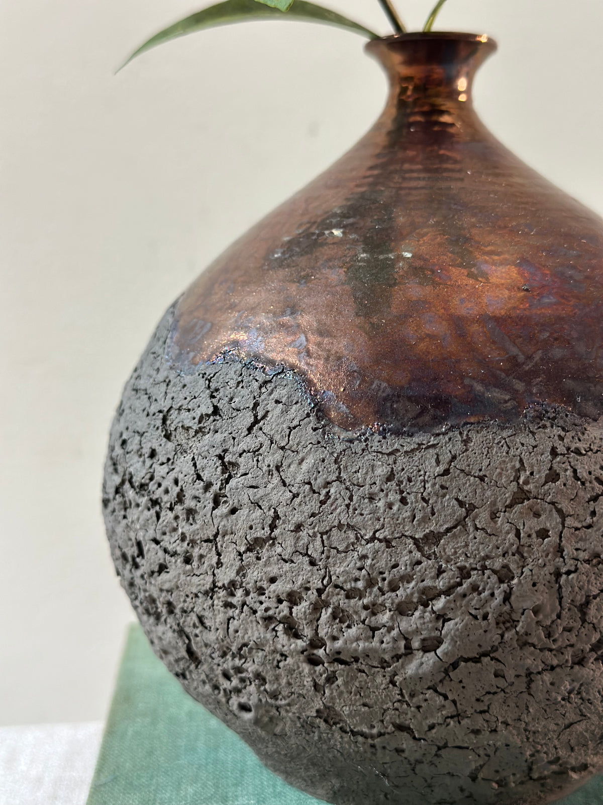 Handmade Raku Pottery Bud Vase