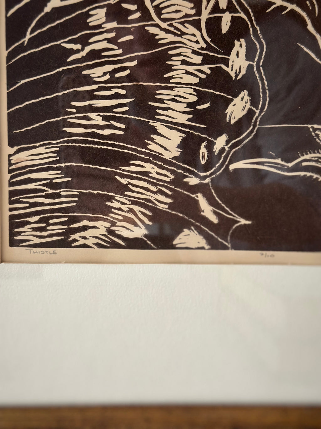 "Thistle" Linocut Print by Margaret DeGrandis