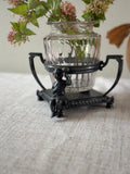 Antique Silver and Glass Vase