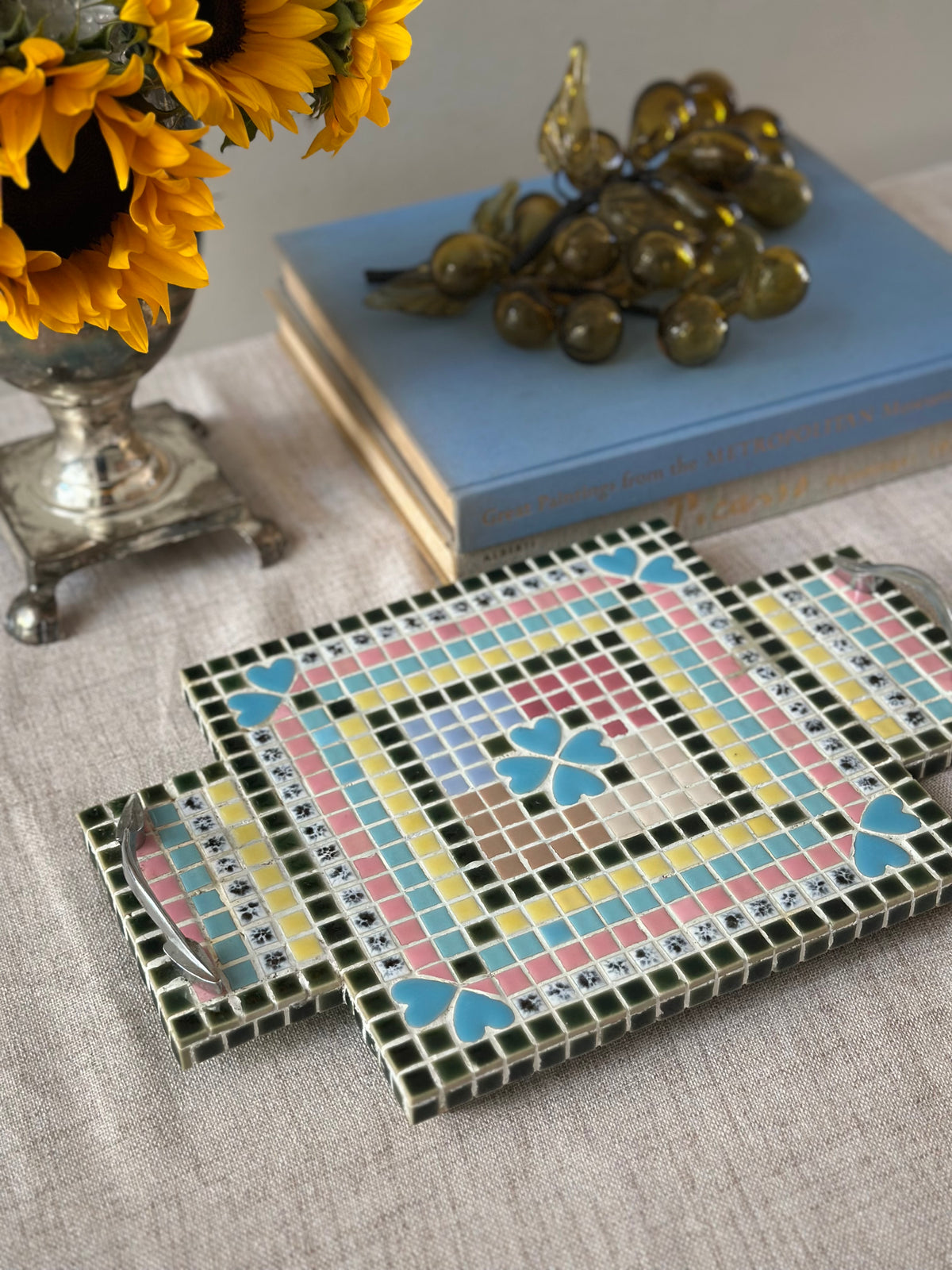 Mid Century Tile Tray