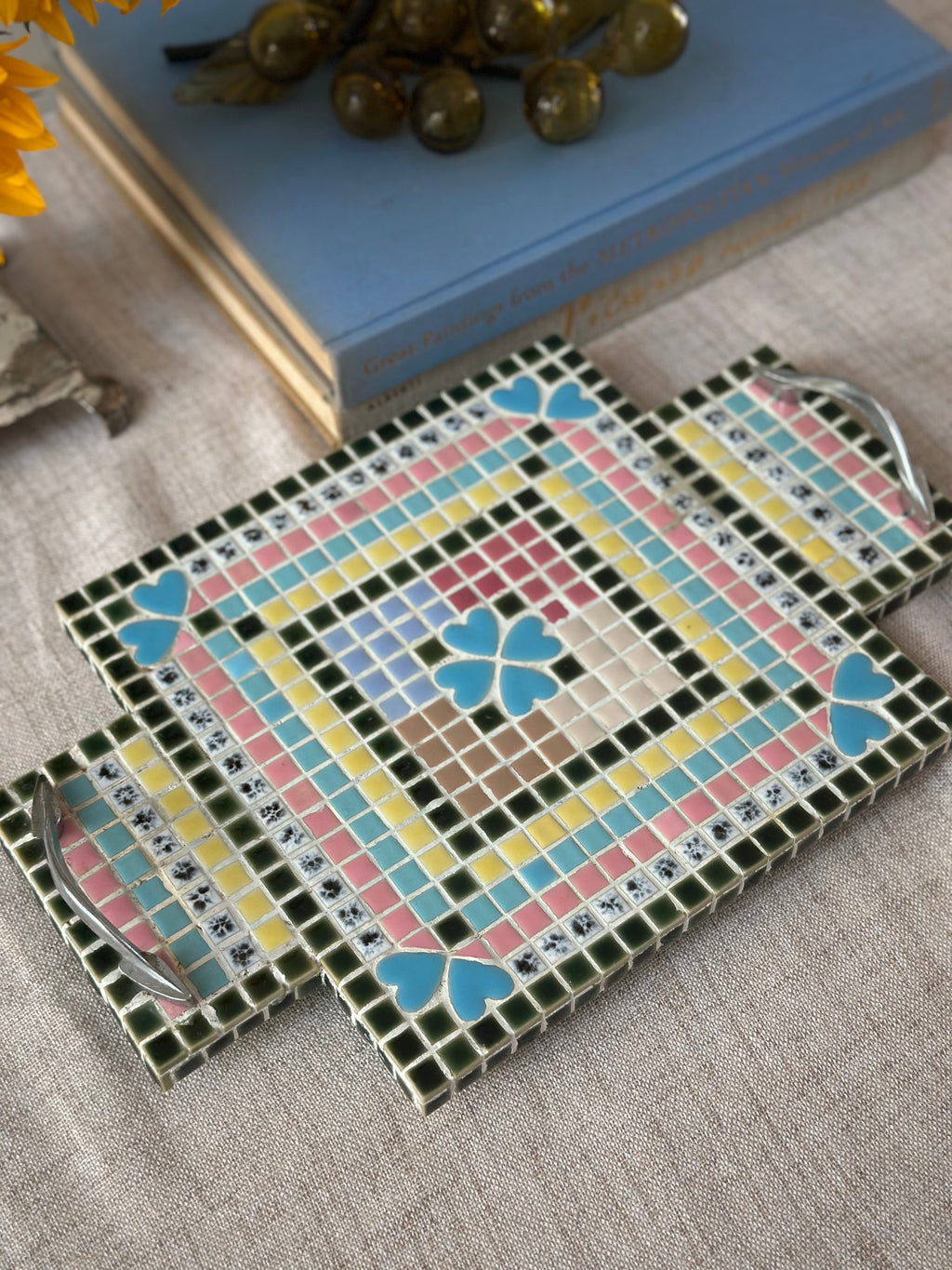 Mid Century Tile Tray