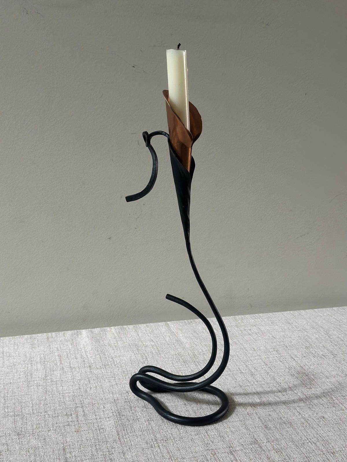 Jack Brubaker Signed Calla Lily Candle Holder