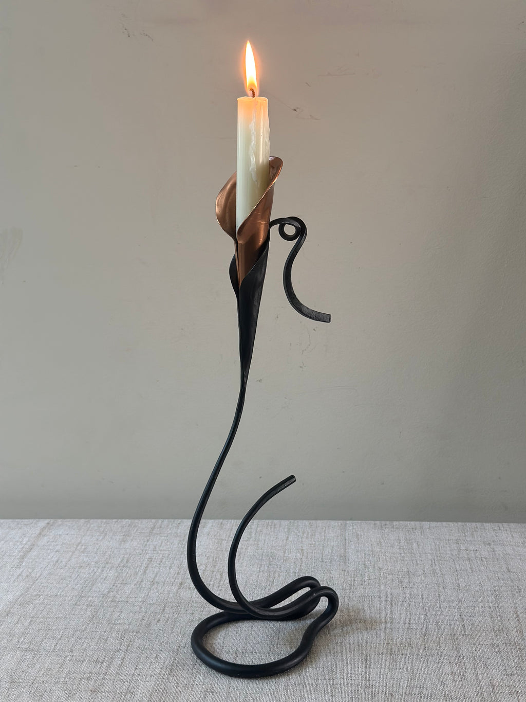 Jack Brubaker Signed Calla Lily Candle Holder