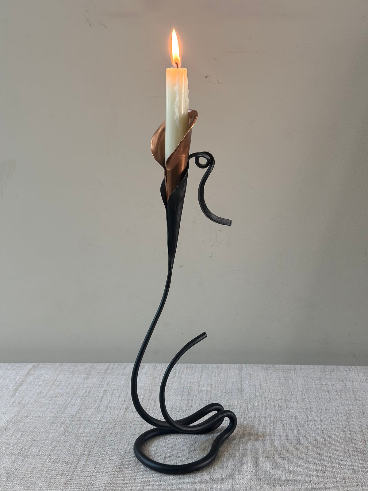 Jack Brubaker Signed Calla Lily Candle Holder