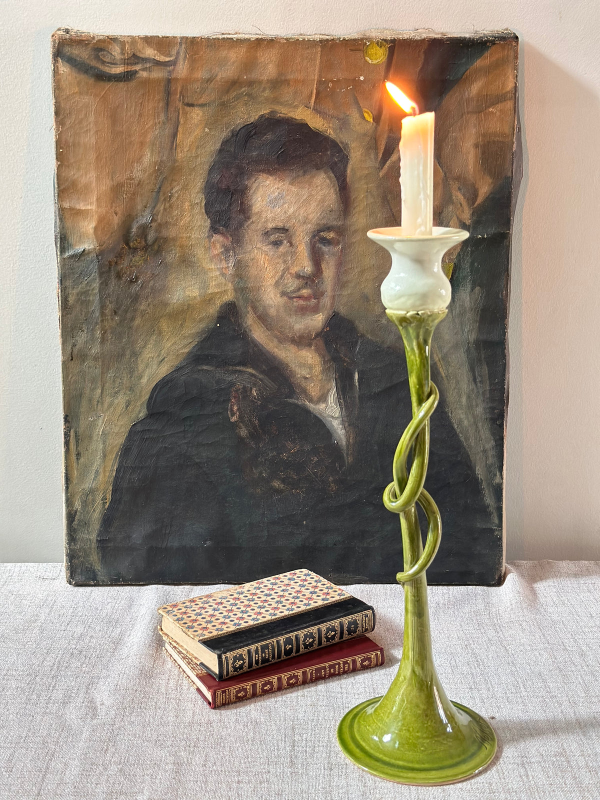 Studio Pottery Flower Candlestick