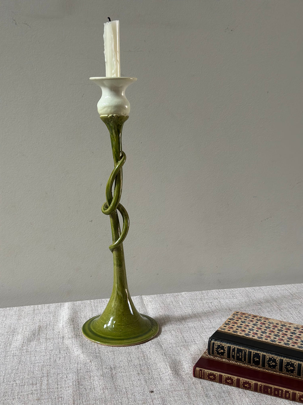 Studio Pottery Flower Candlestick