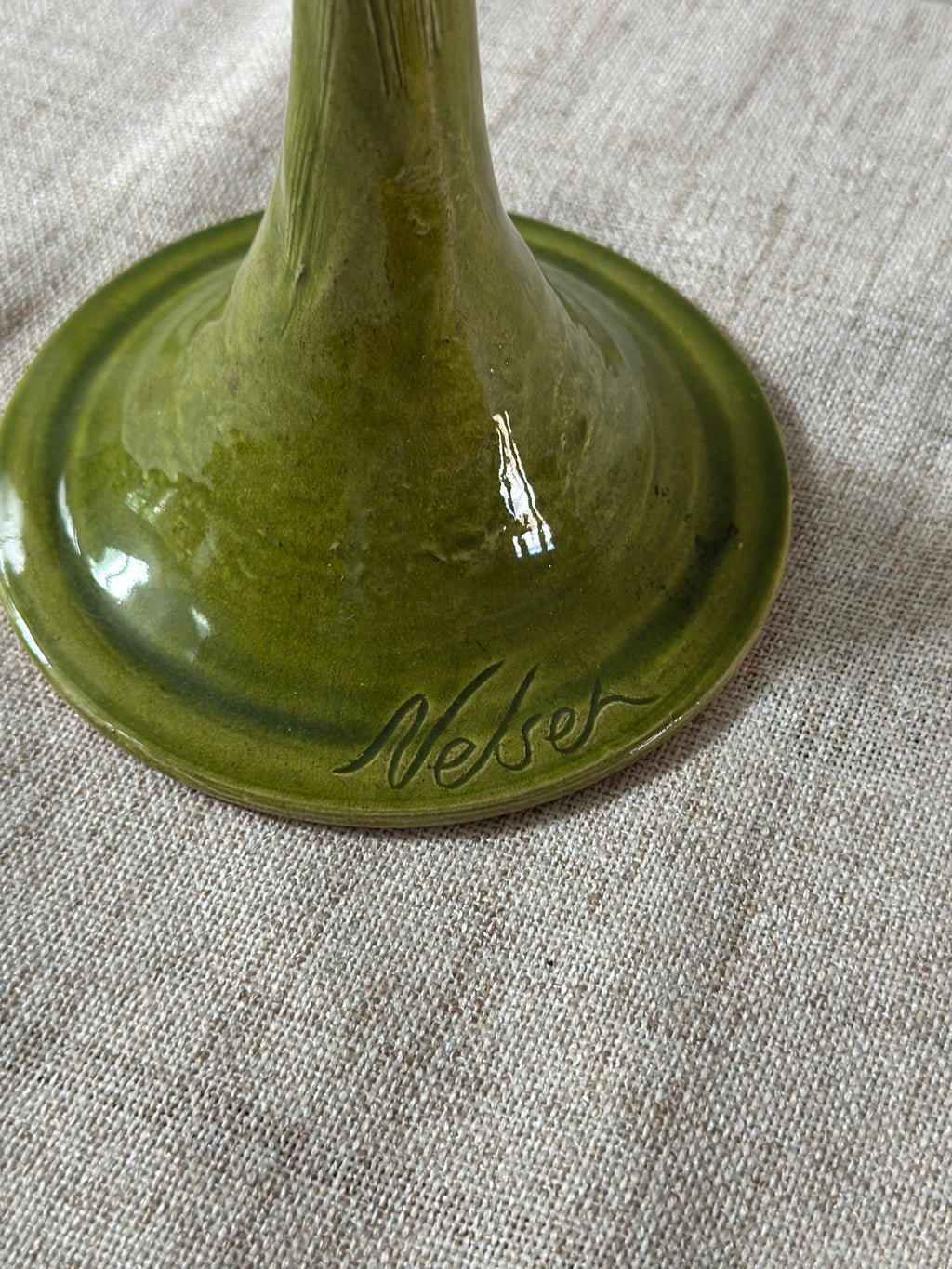 Studio Pottery Flower Candlestick