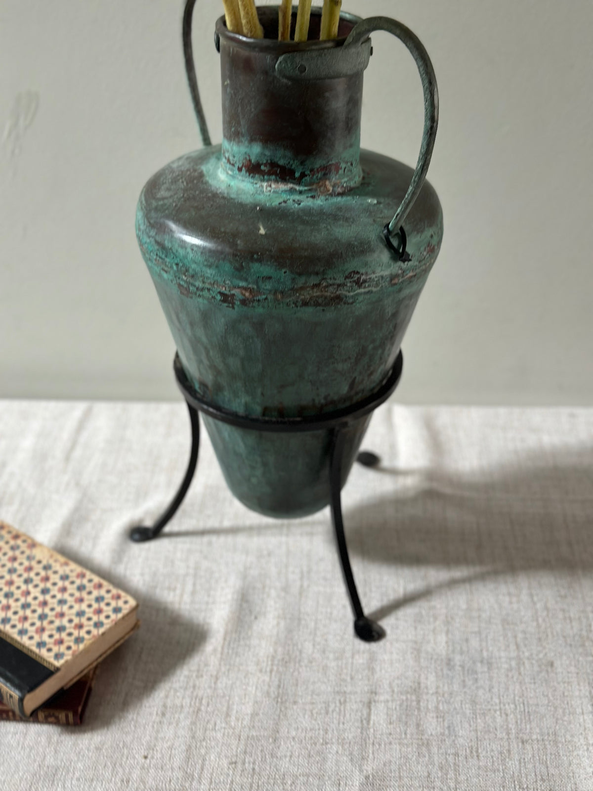 Copper Amphora-Style Vase
